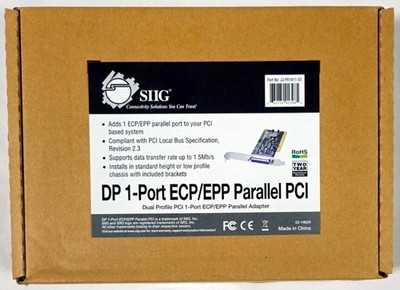 SIIG JJ-P01411-S1 Accessory DP 1-Port ECP-EPP Parallel PCI Adapter Brown Box