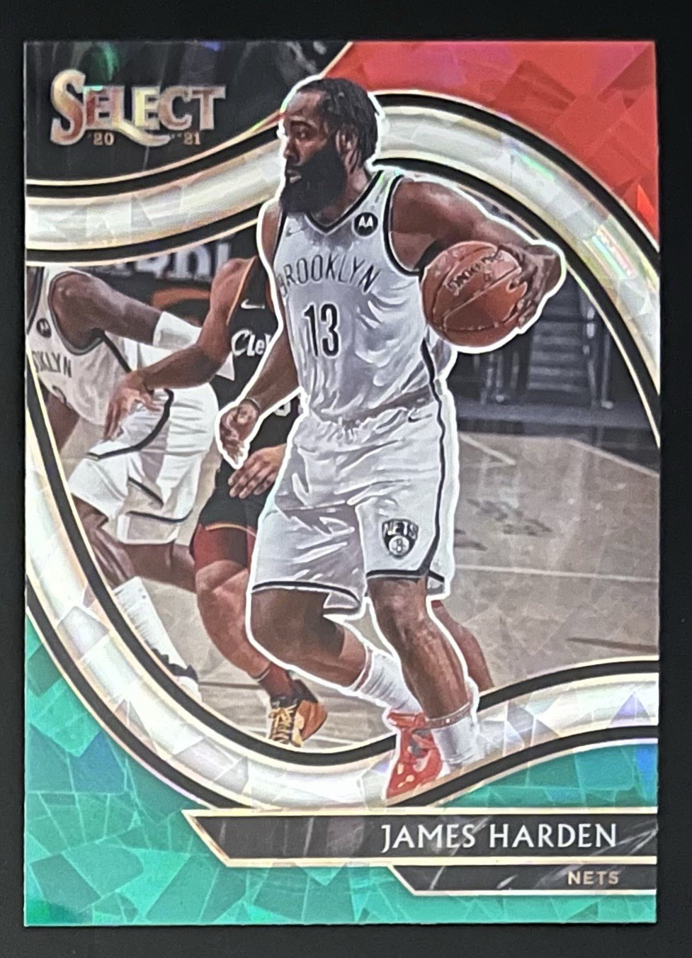 2020-21 Select James Harden #212 Courtside Red White Green Ice (QR1)