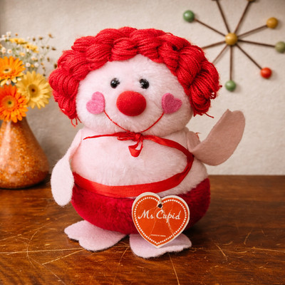Vintage 1970's Dan Dee Valentine Plush ''Mr Cupid'' Luv Bug Angel Doll Taiwan
