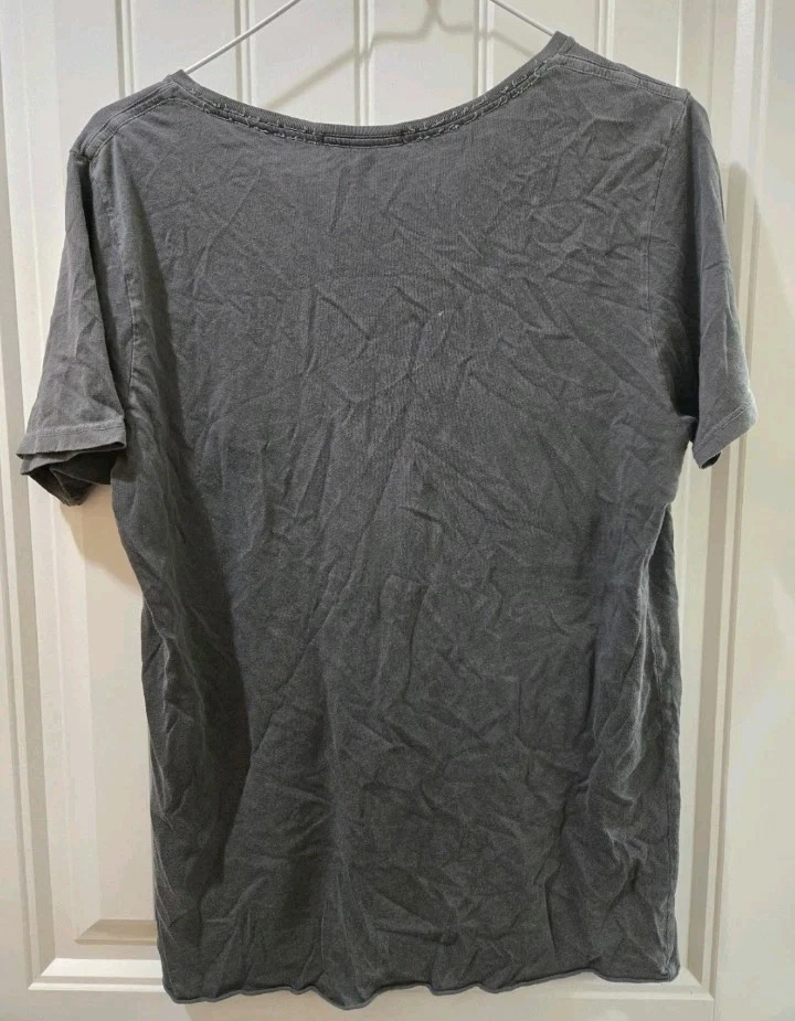 Серая футболка Дэвида Боуи из Junk Food Distress David Bowie "Live in Santa Monica 1972" XSmall - Изображение 4 из 4