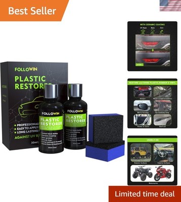 Ceramic Coating Plastic Restorer for Cars   60ml Water & Dirt Resistant Formula