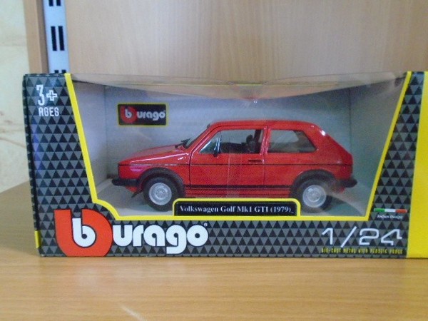 Bburago Vw Golf 1 Gti Rot 1979 1:24 Modellauto-image