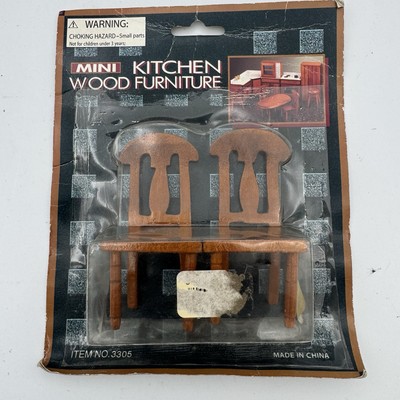 Vintage Mini Kitchen Wood Furniture- Set of 2 Dollhouse Chairs NIB Item no. 3305