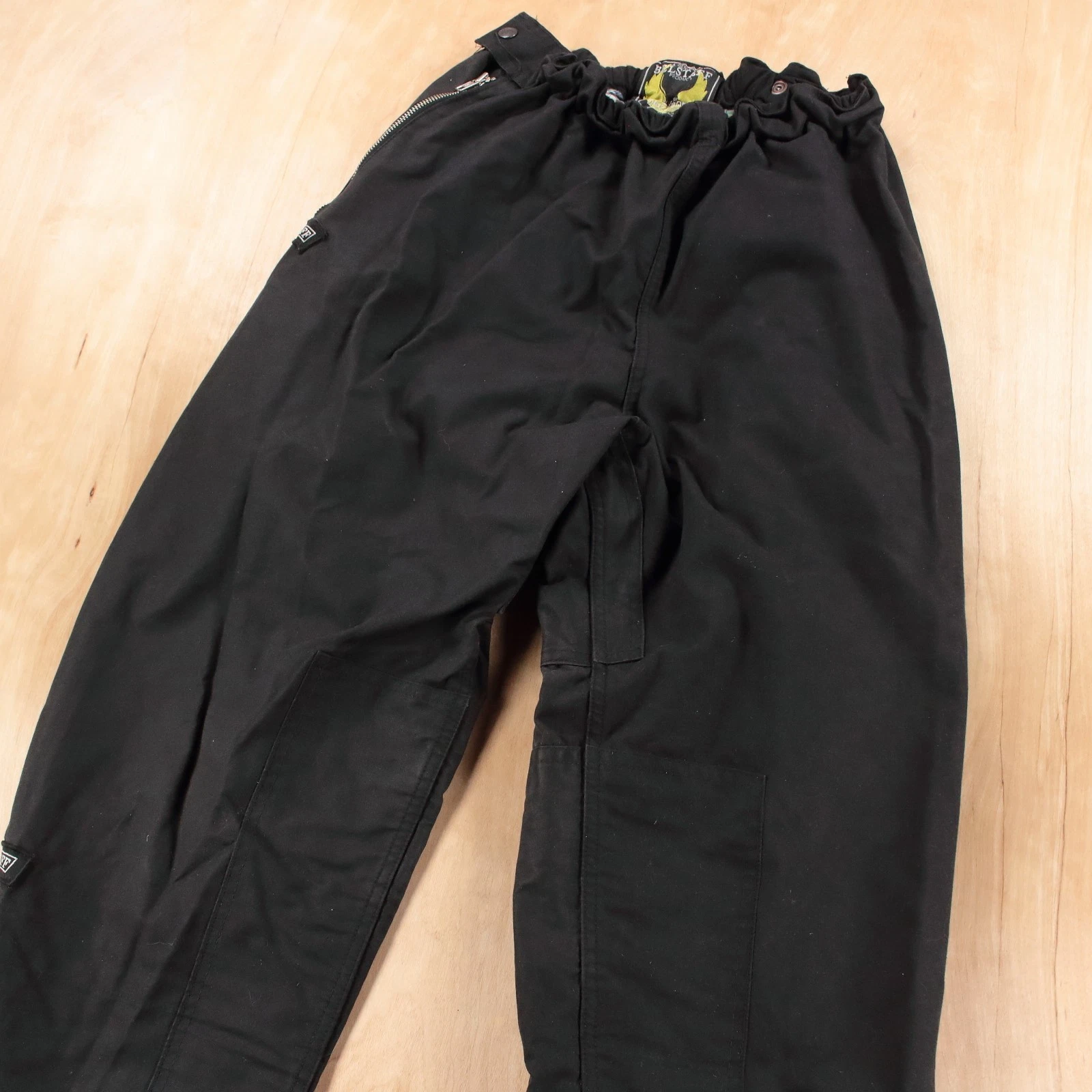 vtg BELSTAFF Driza-Bone waxed oil skin canvas motorcycle rain pants fits SMALL