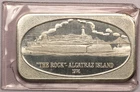 RARE VINTAGE 1974 The Rock Alcatraz Island 1 Troy Oz .999 Silver Bar Serial#1122
