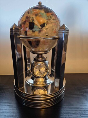 Perlmutt Kugel Drehuhr Barometer Thermometer Edelstahl funktioniert
