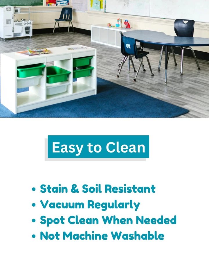 Tapete de área Koeckritz infantil moderno 6' x 9' várias cores | Quarto sala de jogos - Imagem 4 de 4