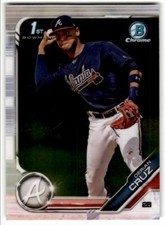 2019 Bowman Chrome Prospects Derian Cruz #BCP-11 Atlanta Braves