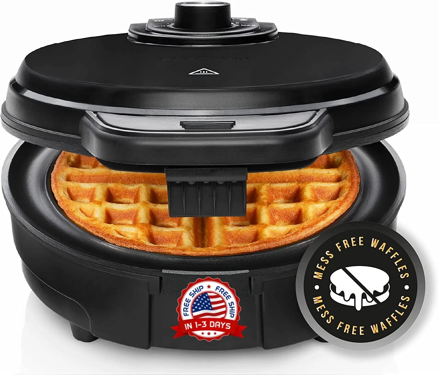 #1 Maquina Para Hacer Waffles Electrica Redonda Gofrera Belga Sandwichera NUEVO