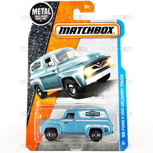 Matchbox 2017 - 55 FORD F-100 CAMION CONSEGNA #17 blu - MBX Adventure City 1:64 - Foto 1 di 2