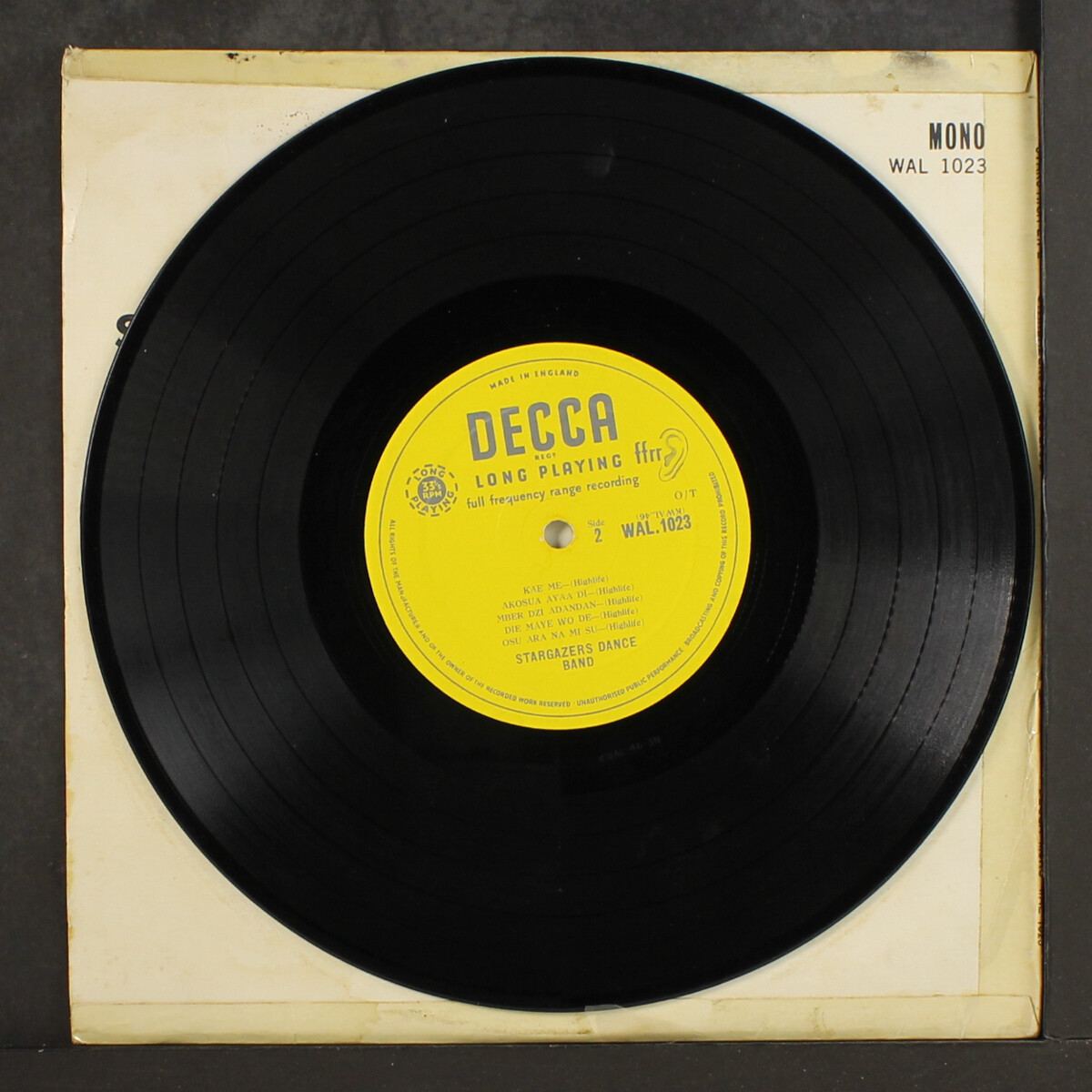 STARGAZERS DANCE BAND: stars high life DECCA 12