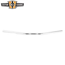 Chrome 1” Steel 32" Wide Low Handlebars Fit For Harley '82-up w/Wiring Recess
