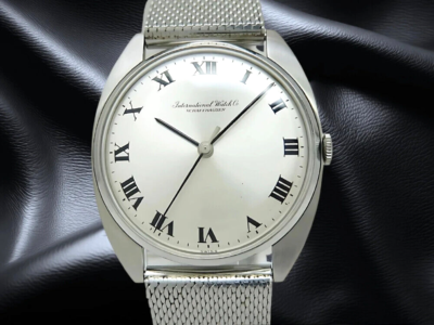 IWC Old Inter Center Seconds Cal.403 SS C-Line Tonneau Silver Dial