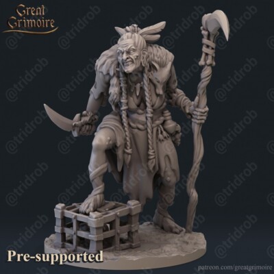Grim Tales Wicked Witch Miniatur für Tabletop Spiele - perfekt für DnD, Wargames