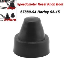 Bota de perillas de interruptor de reinicio de velocímetro negro de goma #67880-94 para Harley 1995-2015