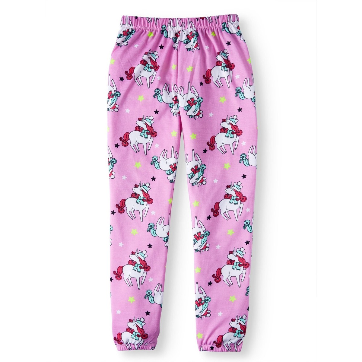 Wonder Nation Pajama Pants Girls Size L Pink Unicorn --D5