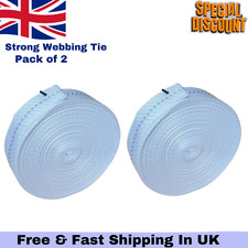Two Rolls. 20M Strong Webbing Ties Lorry Straps Removal Van Tie Down Strong