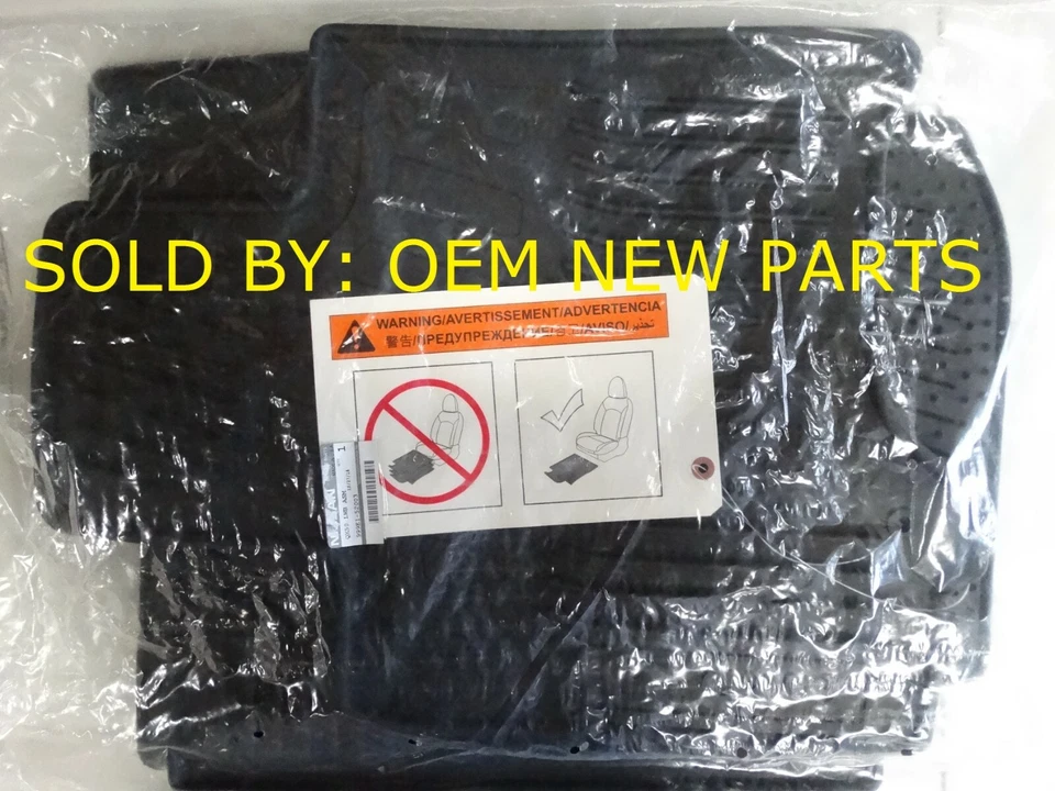 NEW OEM 2014-2017 Infiniti QX50 Black All Season Rubber Floor Mats 999E1-52003 - Imagem 2 de 3