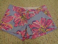 Lilly Pulitzer Walsh Shorts Party Girl Floral Size 00 EUC hard to find