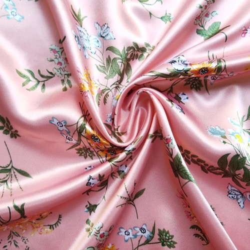 Silky Charmeuse Fabric 58''Wide By Yard Retro Dress Scarf Bedding Material Satin - Picture 6 of 12