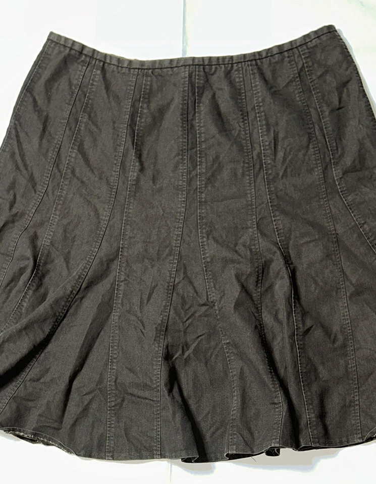 De segunda mano - Falda vaquera elástica línea A Larry Levine para mujer (talla 18W) Foto 2 de 4