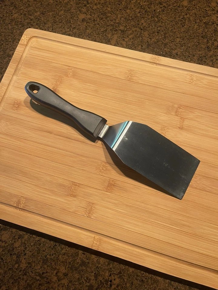 Duo Pack CampChef Cooking Utensils Stainless Steal Long Spatula + Scapper/Cutter - Image 2 of 4