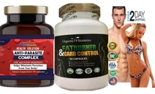 Intestinal Parasite Cleanse Detox Caps Belly Fat Burn Pills Combo Free Shipping