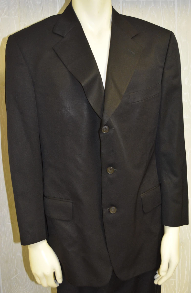 Mens black suit jacket size cheap 52