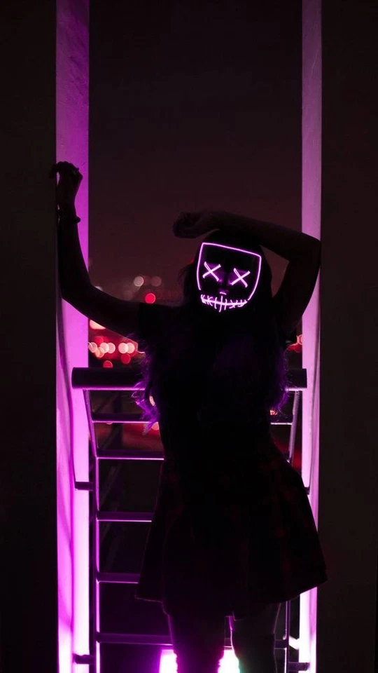 Masque The Purge American Nightmare Mask Halloween 🎃 Cosplay Déguisement/ Rose - Photo 3/4