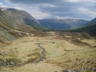 Photo 6x4 Corrie of Fee Fee Burn The Fee Burn meanders through the corrie c2010