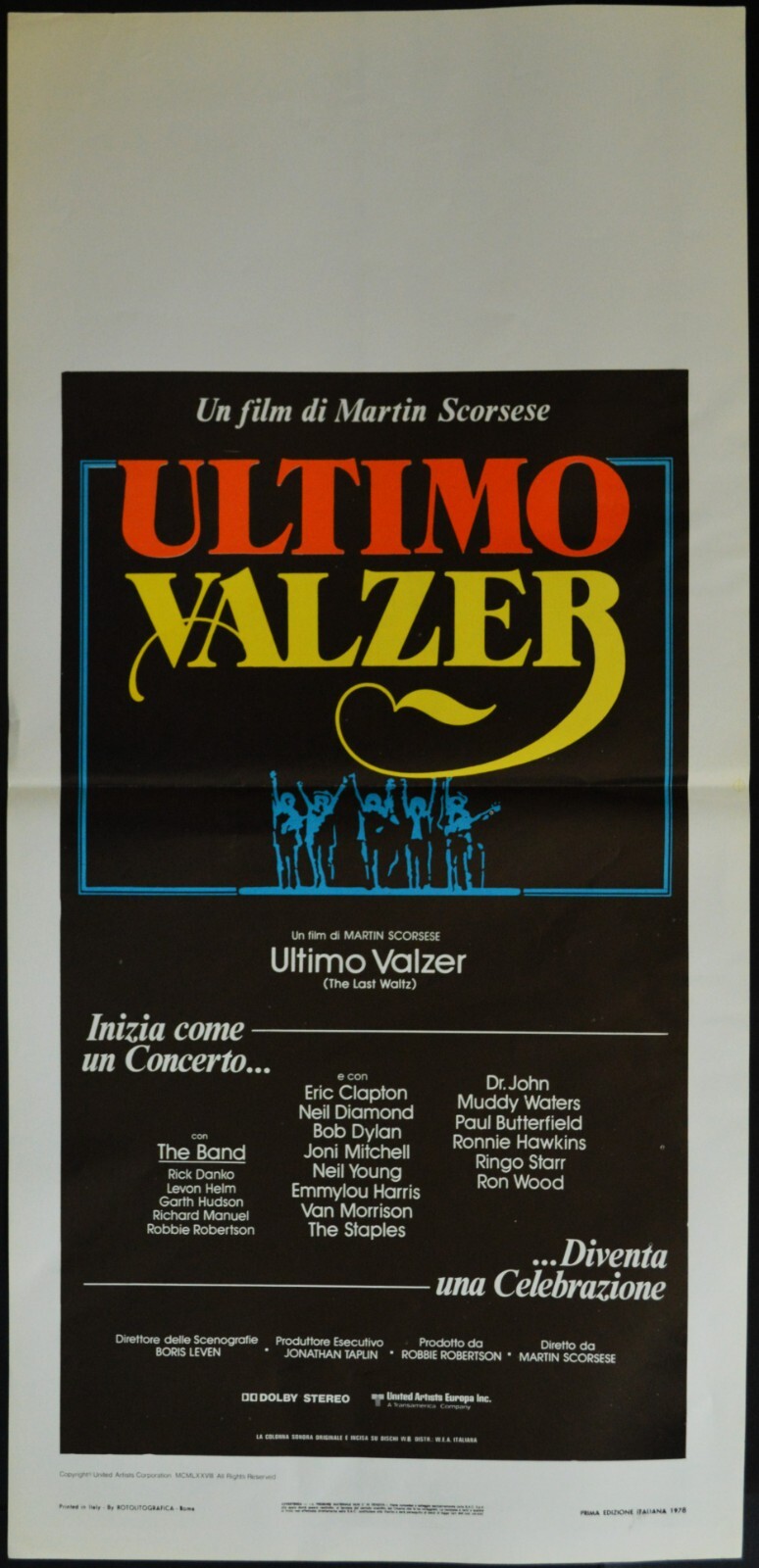 Locandina originale film L'ultimo valzer (1978) - Regia di Martin Scorsese