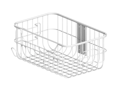 MEDIUM SIZE MEDICAL POLE MOUNT BASKET WITH OPTIONAL POLE CLAMPS
