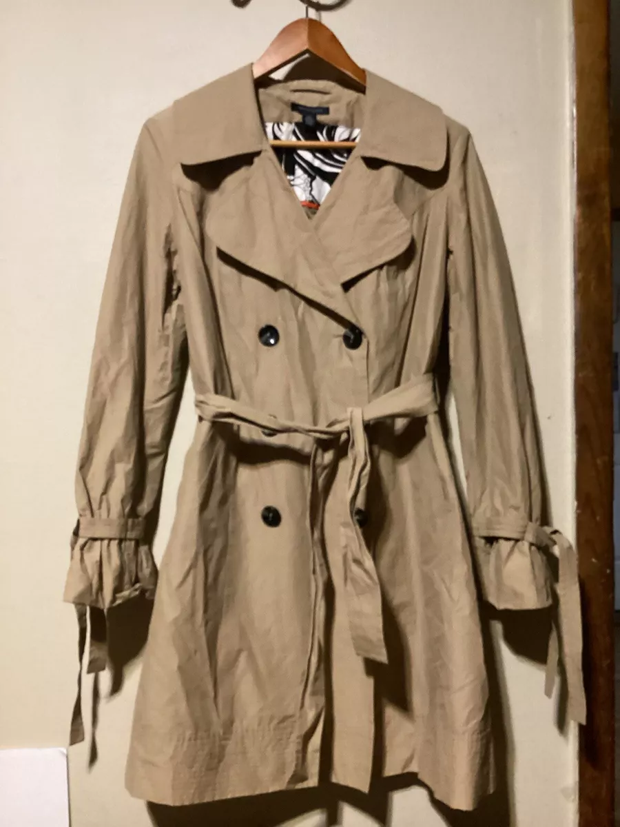 midtergang Tomhed Nægte Women's Tommy Hilfiger Double Breasted Trench Coat Tan Size L | eBay