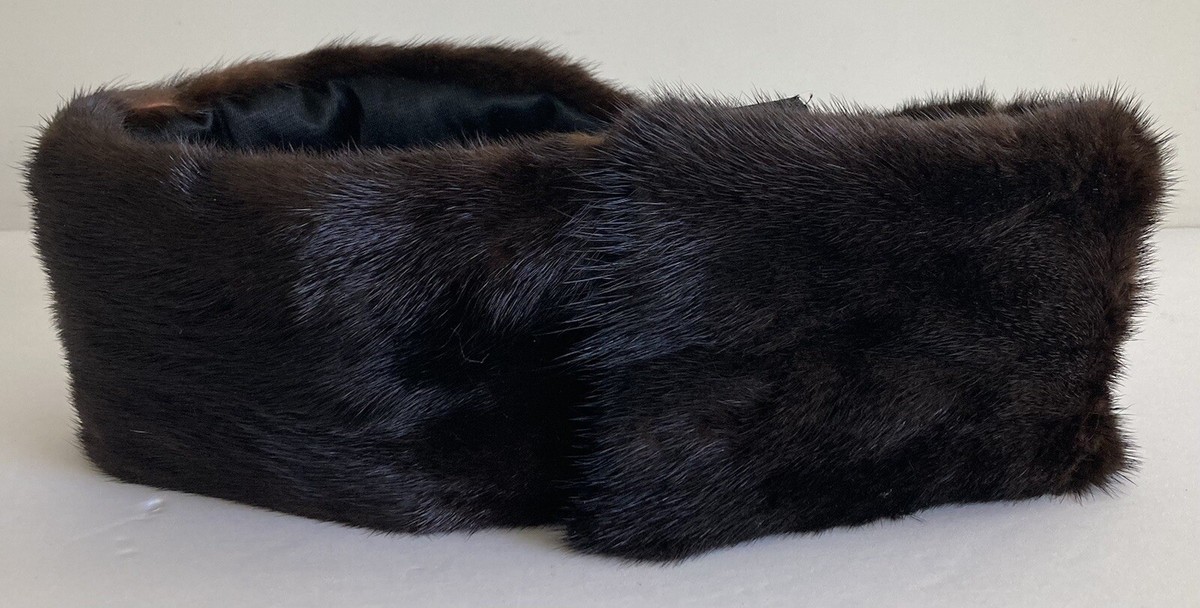 Authentic Fur Head Band/Wrap Hook & Loop Closure Brown | eBay