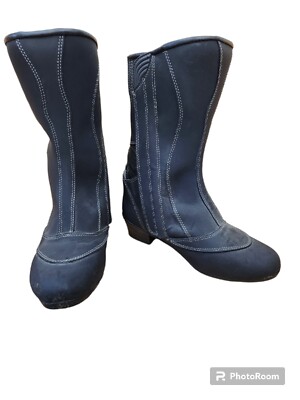 FirstGear Motorcycle Boots Black Hipora Breathable Waterproof Womens 8 MINORFLAW