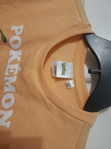GIRLS PEACH/ORANGE POKÉMON SWEATSHIRT SIZE LG - Picture 3 of 4