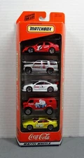 Matchbox Coca-Cola 5 Pack Gift Set 1998 Vintage #35999 Polar Bear Mattel Wheels