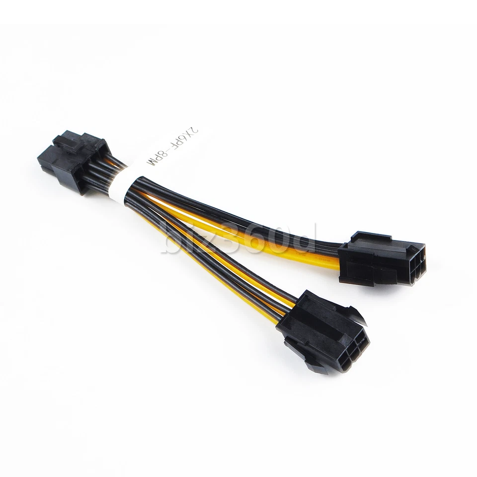 Dual 6-Pin Female to 8-Pin Male GPU Power Adapter Cable 15cm - Image 2 of 4