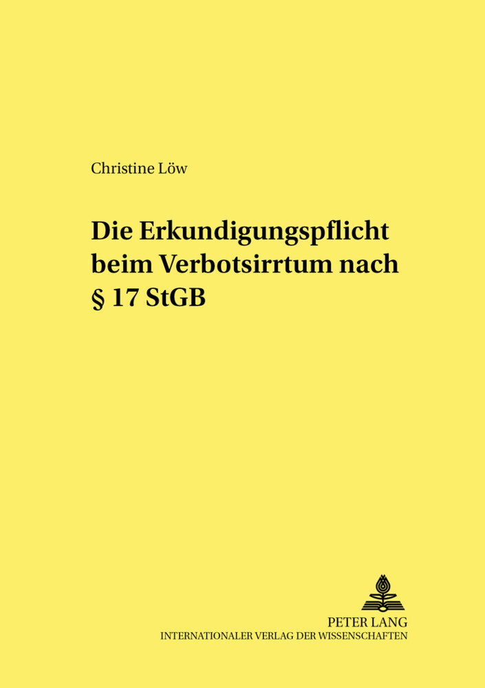 Thumbnail - Die Erkundigungspflicht Beim Verbotsirrtum Nach 17 Stgb Christine Löw