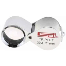 SPI 14-161-4 Triplet Magnification Loupe: 0.8" Lens Diameter, 30x Magnification