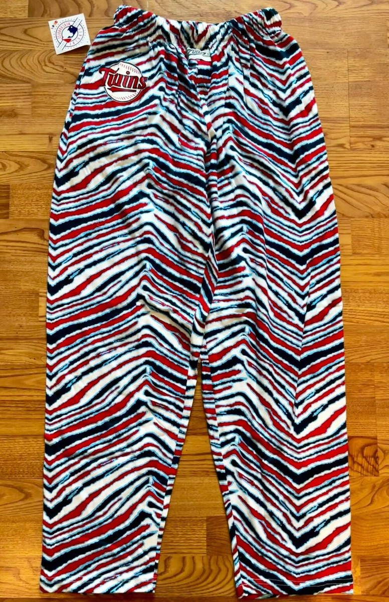 MLB MINNESOTA TWINS~MAJESTIC~ZUBAZ ZEBRA PANTS~SWEATS~KNIT~MEDIUM~NWT