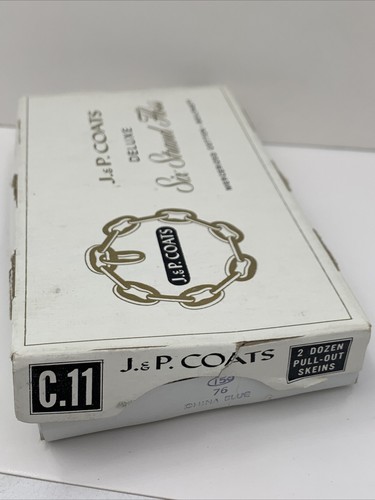 J&P Coats Deluxe 6-Strand Embroidery Floss China Blue Box of 24 (2 Dozen) New - Picture 9 of 24