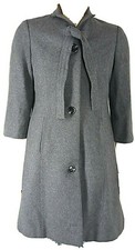 Madeleine De Rauch Rare Women's Wool Overcoat France Vintage Modele Boutique