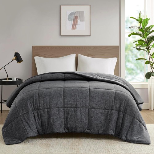 Box Quilting & Heathered Design, Cool to Touch, King Comforter Set,