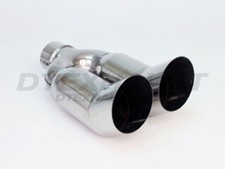 Dt-025s Stainless Exhaust Tip Dual Turn Up 2.25 Inlet 6.50 X 3.50 Out 11.25l