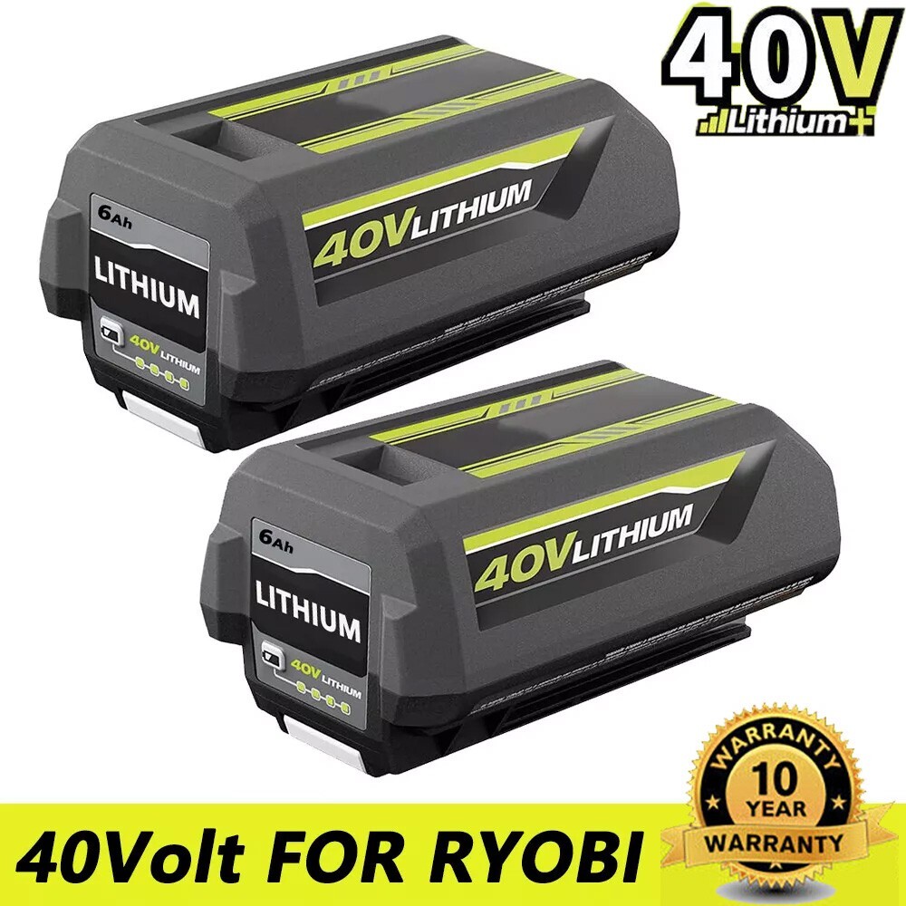 2 PACK For Ryobi 40 Volt 6.0Ah Battery High Capacity Lithium ion OP4050 OP40602