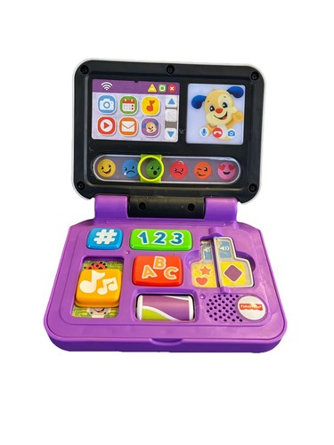 Fisher-Price Laugh & Learn CLICK & LEARN LAPTOP Purple Toddler Learning Toy