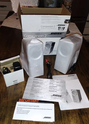 Bose Companion 2 Desktop Laptop PC Computer Speaker System Speakers Silver