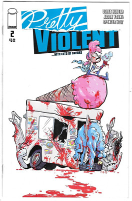 Pretty Violent Comic 2 First Print Cover A 2019 Derek Hunter Jason Young Image