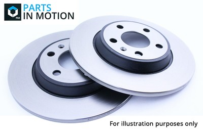2x Brake Discs Pair Solid fits MERCEDES GLB220D X247 2.0D Rear 2019 on OM654.920